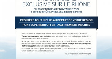 NOTRE CROISIERE EXCLUSIVE SUR LE RHONE  